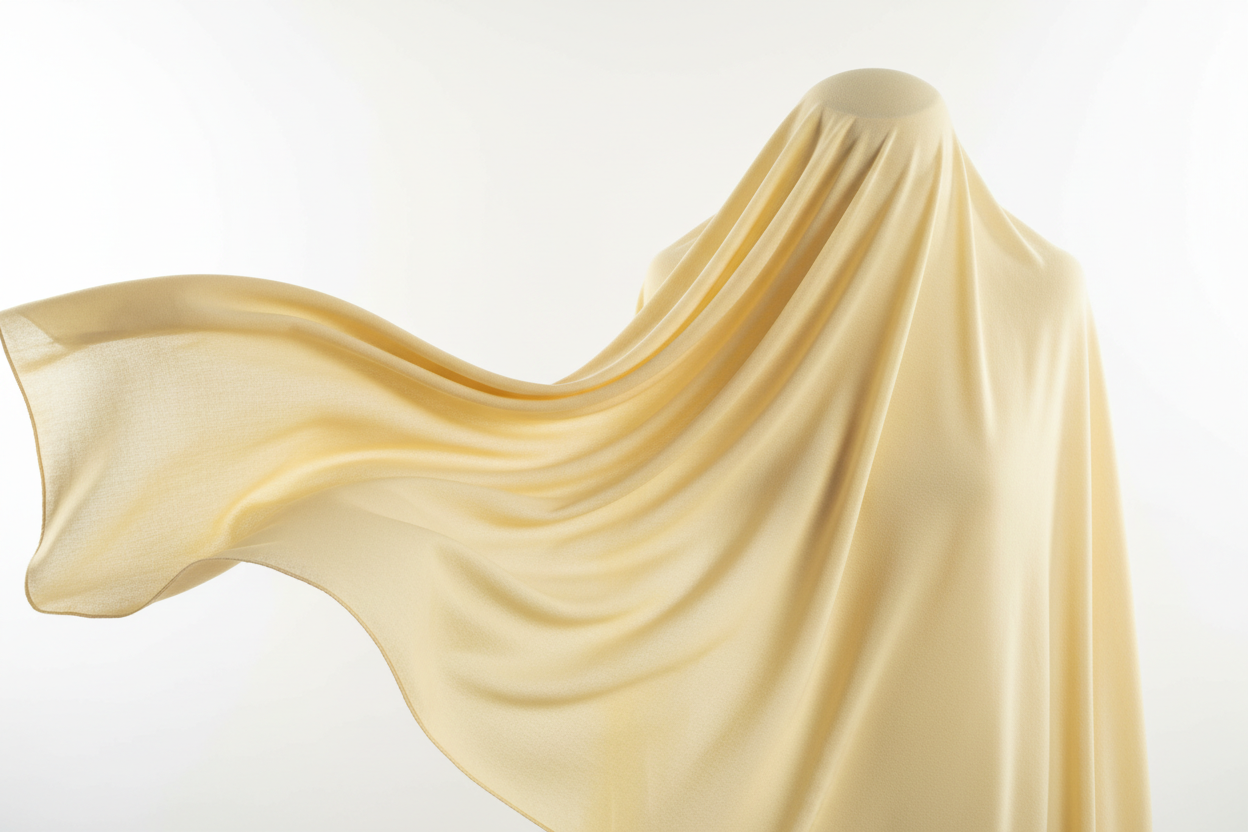 Hijab en rayonne jaune clair